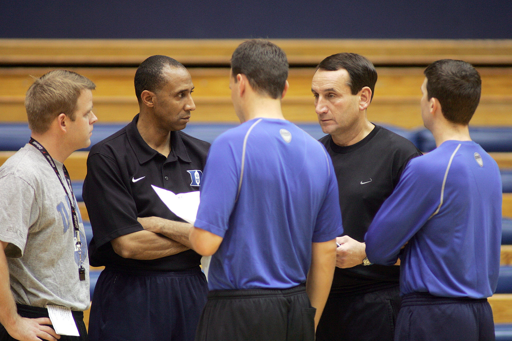 Mike Krzyzewski,Steve Wojciechowski,Johnny Dawkins,Chris Collins,Chris Spatola